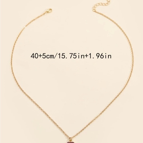 WINE PENDANT GOLD NECKLACE - Picture 3 of 4